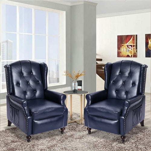 Wingback Recliner Chair with Massage and Heat, Tufted Push-Back, Ergonomic Support