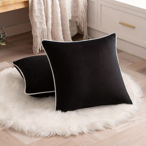Solid Black Pillowcase Stylish Home Essential