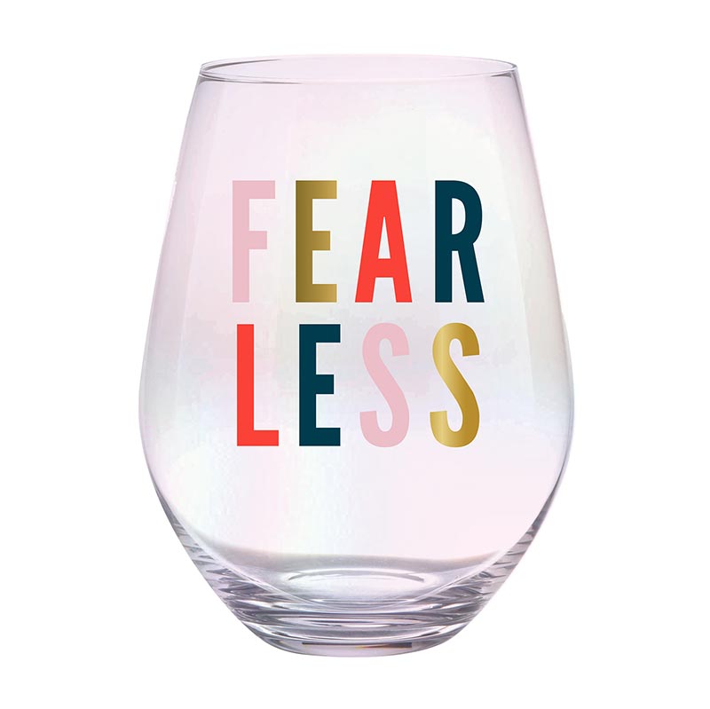 Set of 6 Fearless Jumbo Stemless Wine Glass in Iridescent | 30 Oz. |
