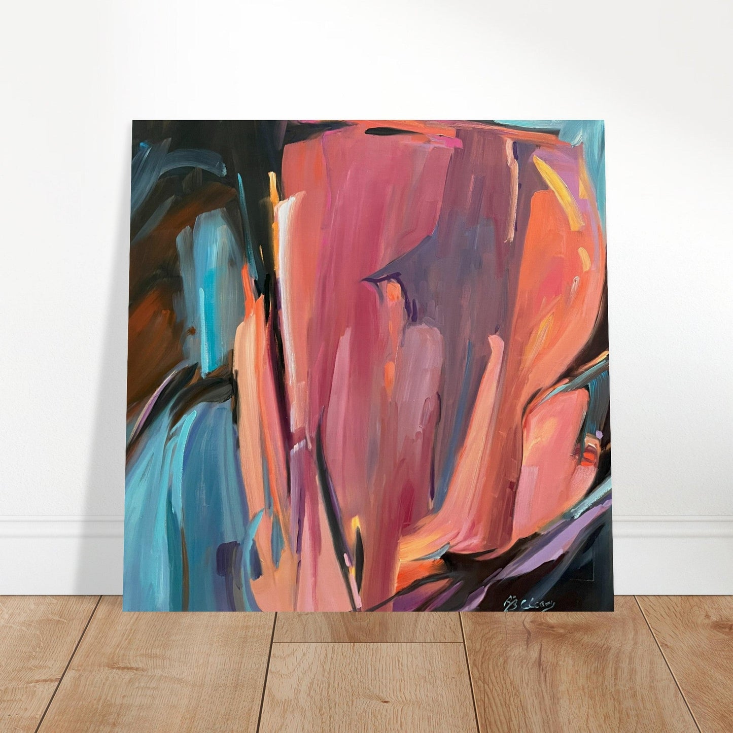 'Colorscape' Abstract I 16x16 Museum-Quality Matte Paper Poster | Original Artwork by American Artist Barbara Cleary