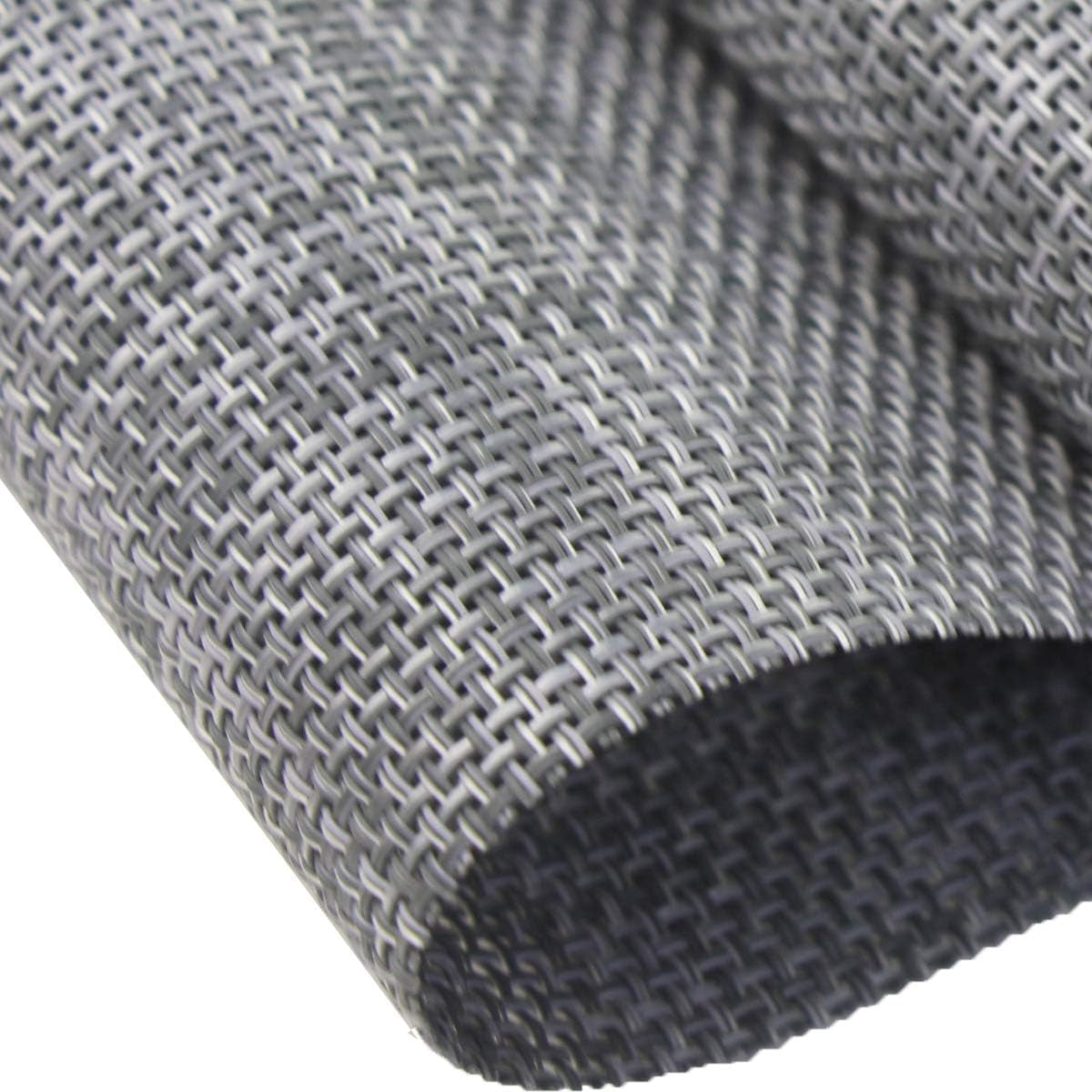 PIGCHCY Placemats Washable Vinyl Placemats Easy to Clean Plastic Non-Slip Placemats for Dining Table Set of 6 (Multi Grey)