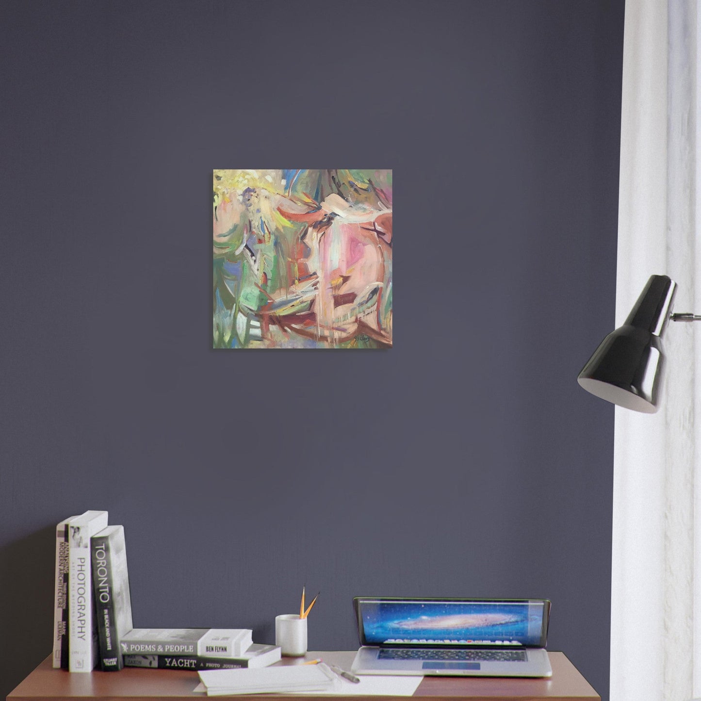'All Seasons' Abstract I 16x16 Museum-Quality Matte Paper Poster | Original Artwork by American Artist Barbara Cleary