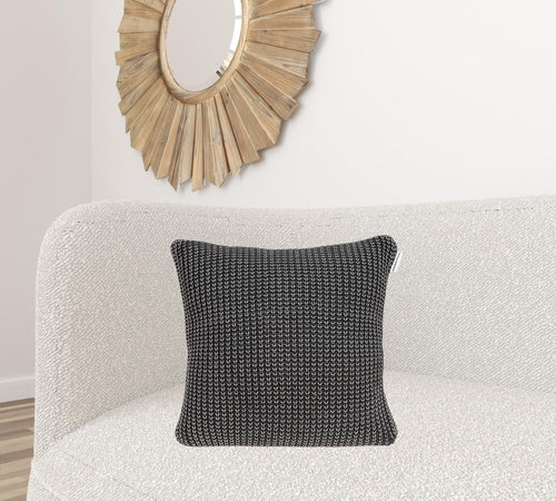 20inches x 7inches x 20inches Transitional Charcoal Pillow Cover With