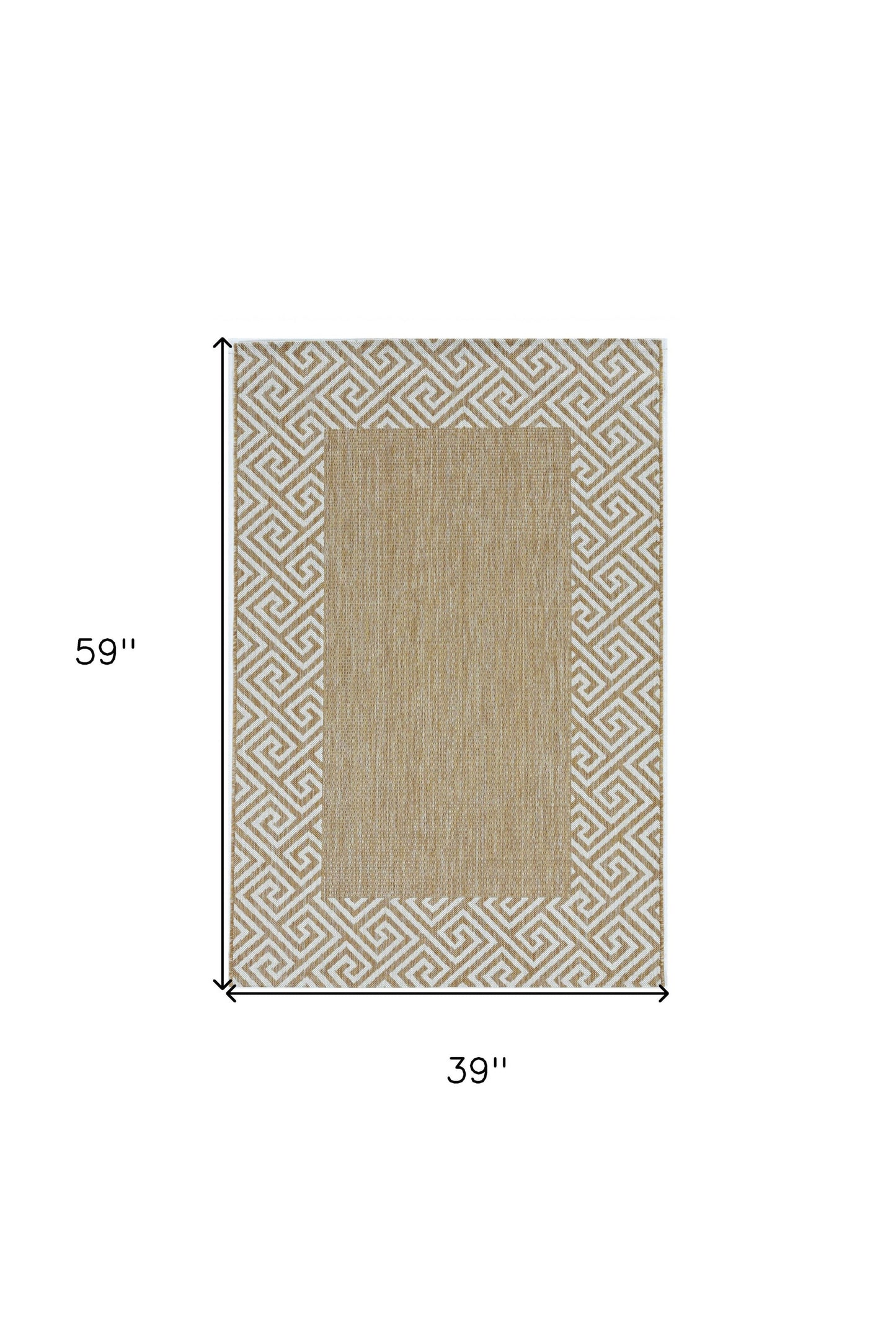 3inches x 5inches Natural Polypropylene Area Rug