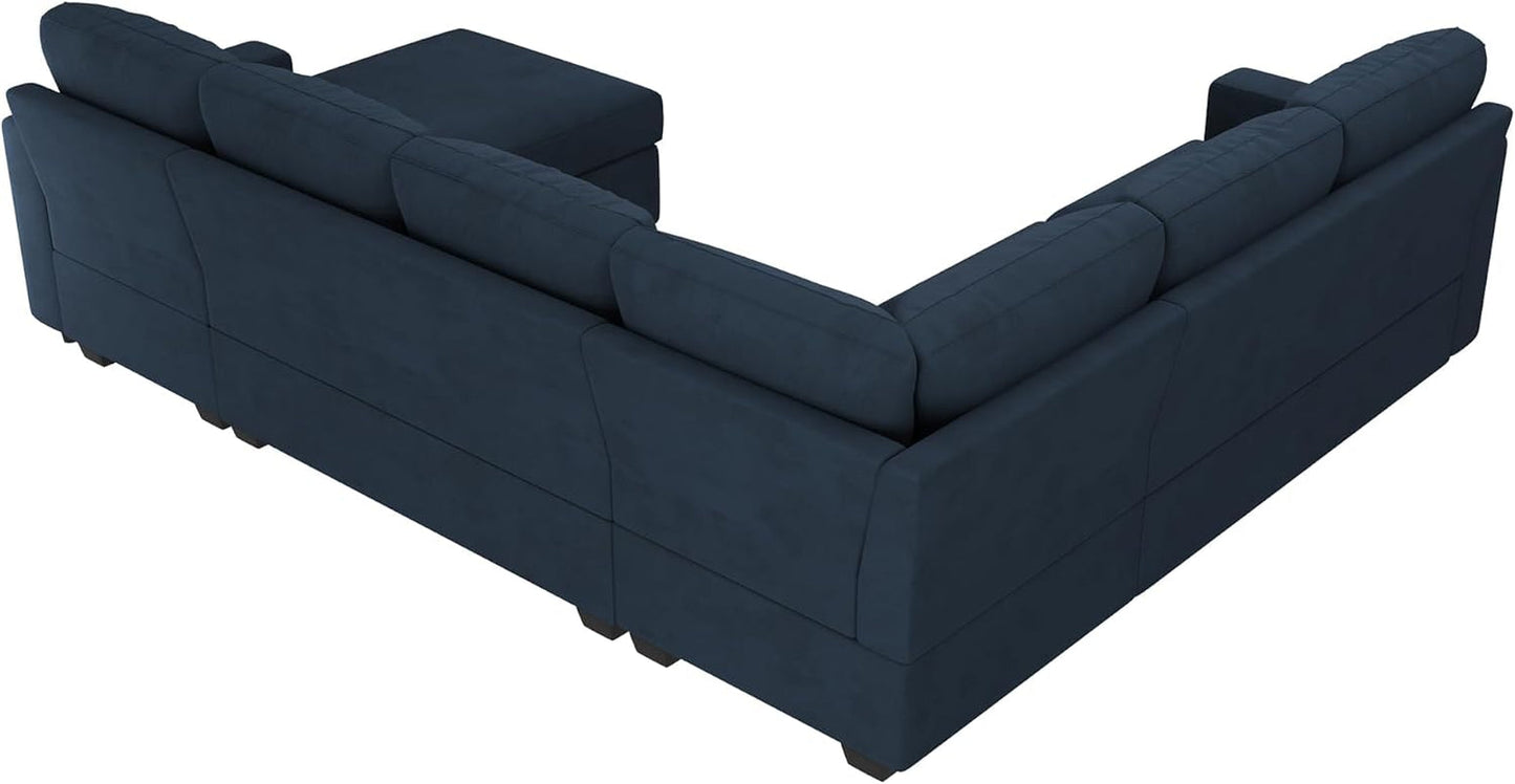 Sleeper Sectional Sofa with Pull Out Bed U Shaped Sectional Couch with
