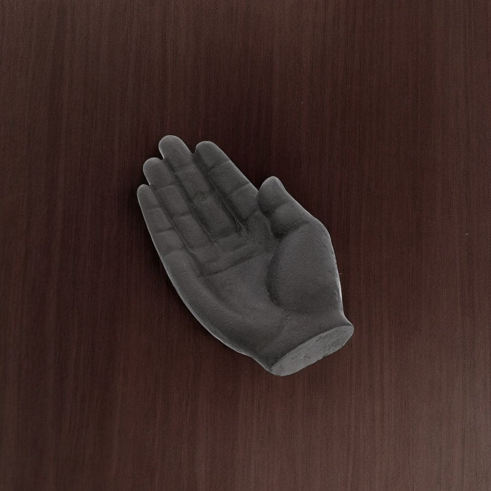 Black Cast Iron Hand Shaped Sculpture