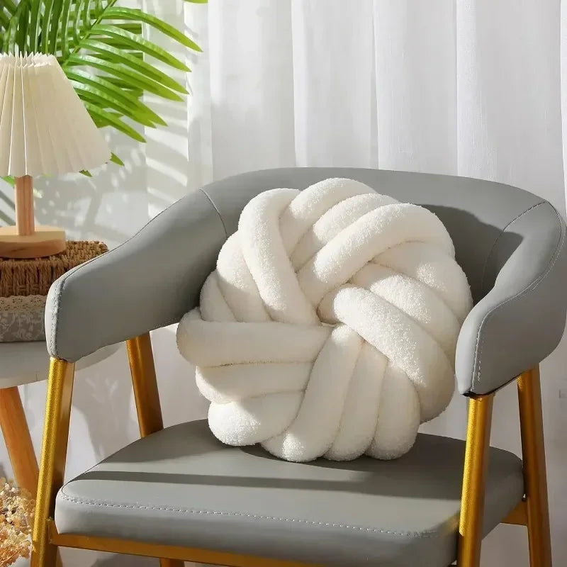 Cushions Living Room Car Decorations Solid Color Decorative Pillows Sofas Bedroom Blankets Knotted Pillows Soft Handmade Chair