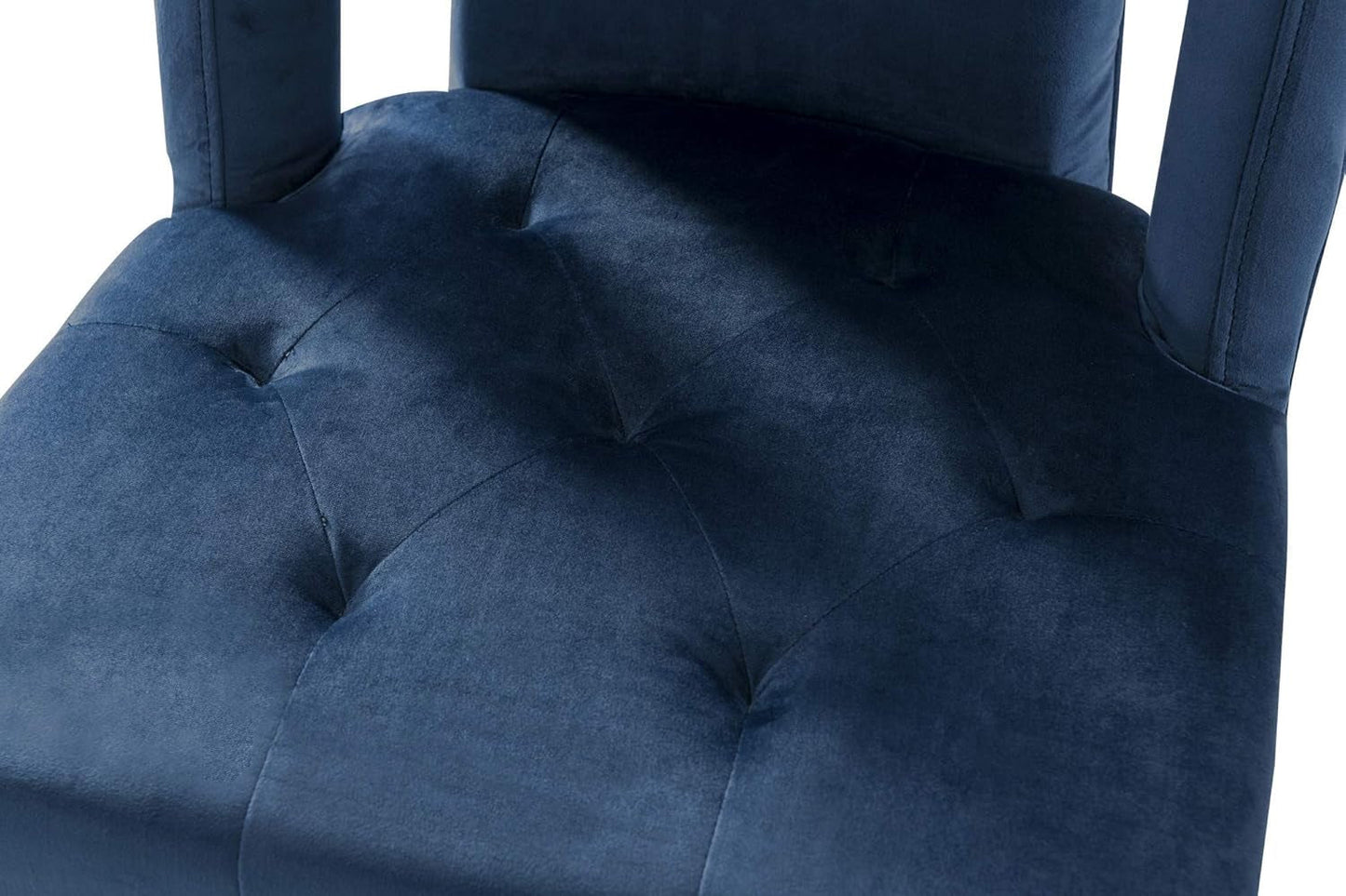 Elsie Dining Side Chair Velvet Upholstered Nailhead Trim Seat Espresso