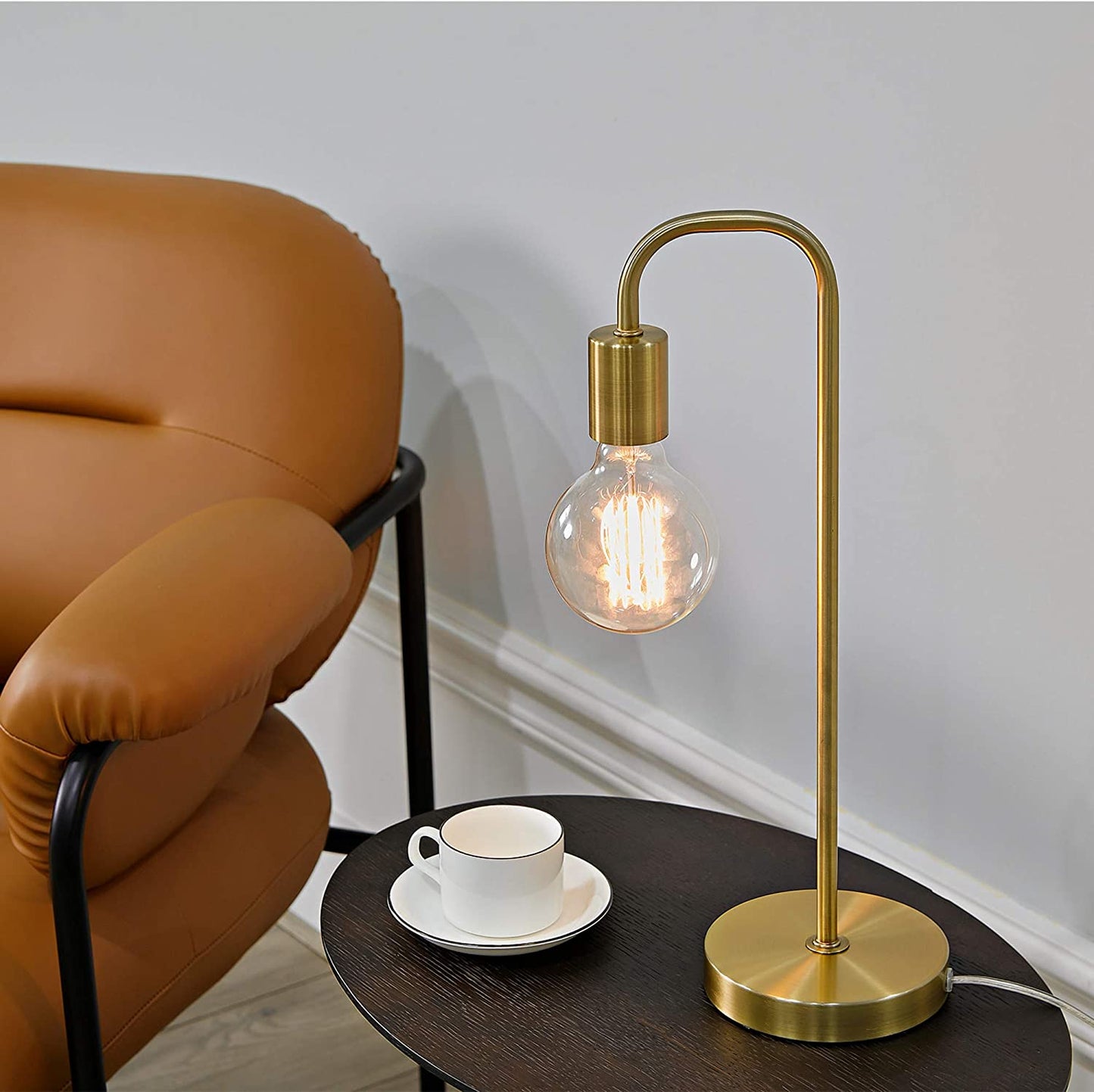 Globe Electric 67433 18" Table Lamp, Matte Brass, Table Lamp for Living Room, Home Décor, Lamps for Bedrooms, Room Décor, Nightstand, Home Improvement, Reading Lamp, E26 Base Socket, Home Décor