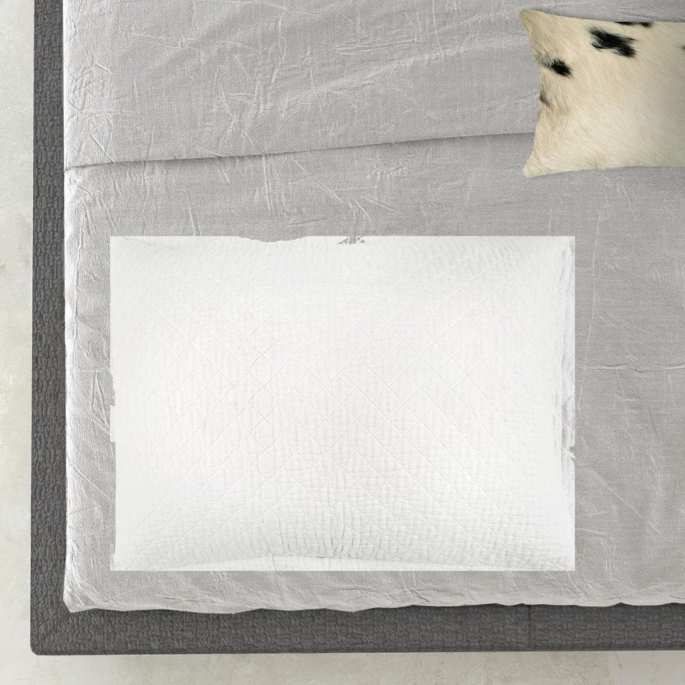 White Checkered King Quilt