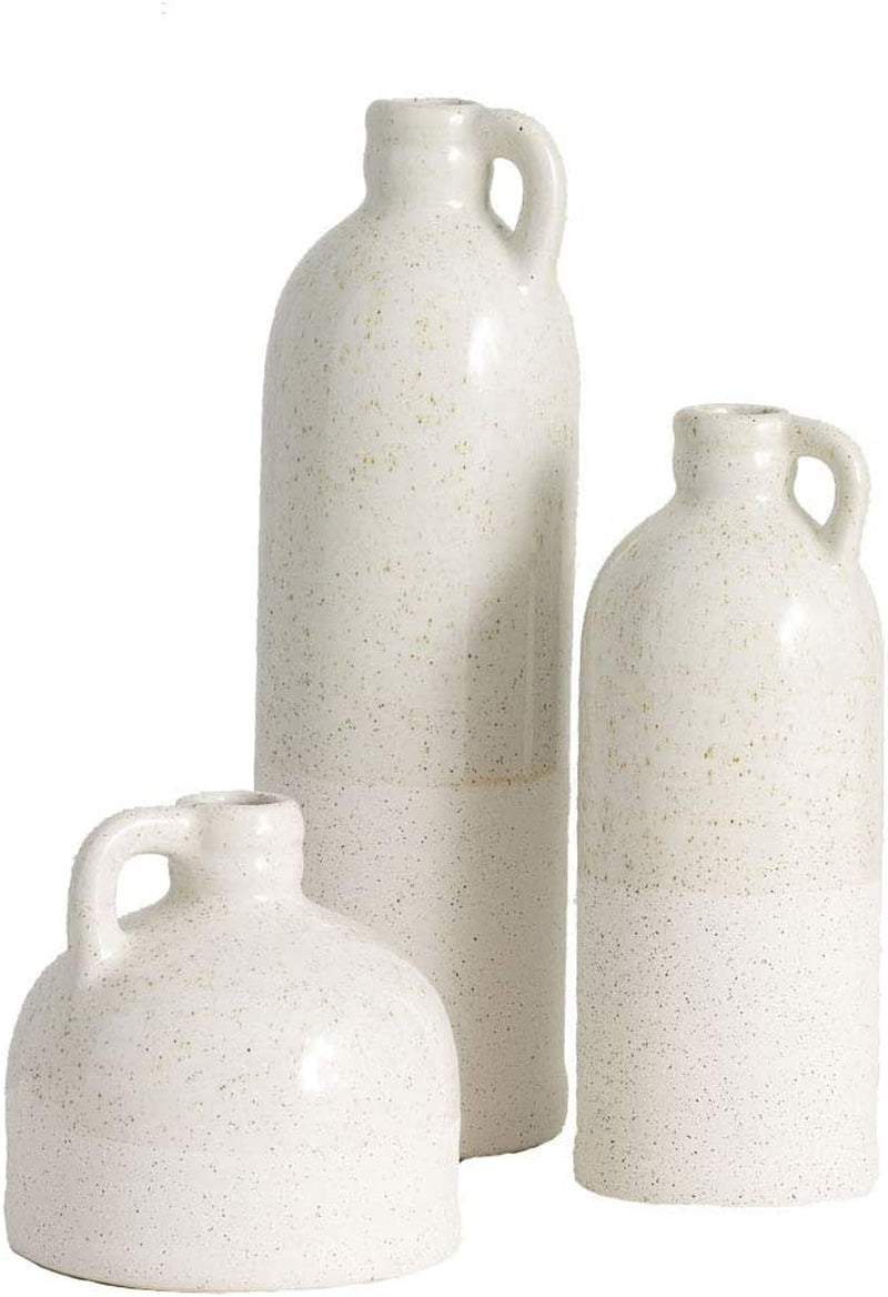 Sullivans Ceramic Jug Vase Set, Farmhouse Decor, Kitchen, Bedroom, Office, Living Room, Bathroom, & Coffee Table Centerpiece Decorations, Vases for Decor, Mantle & Shelf (CM2431)