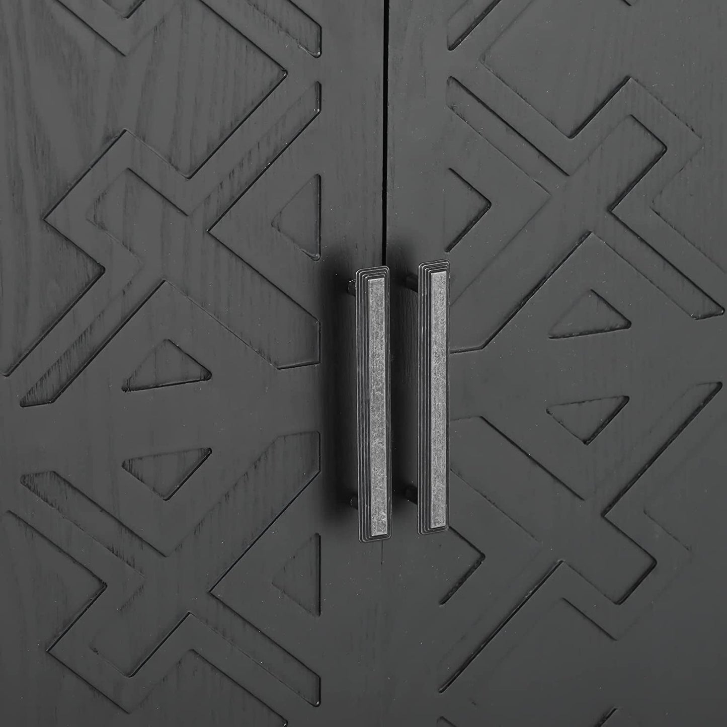 Coffee Bar Cabinet with Sliding Barn Door, 55 Inch