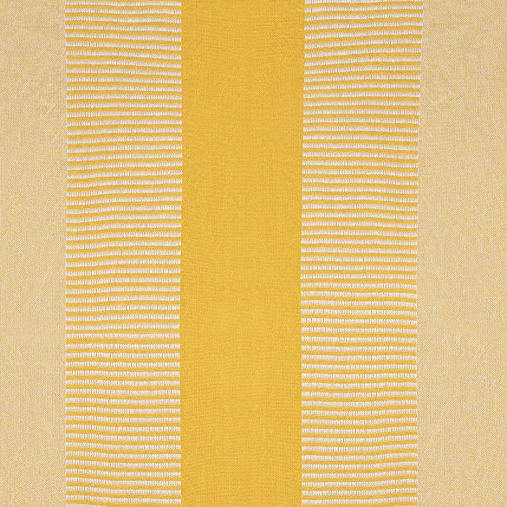 50" X 60" Yellow Woven Cotton Striped Throw Blanket with Tassels