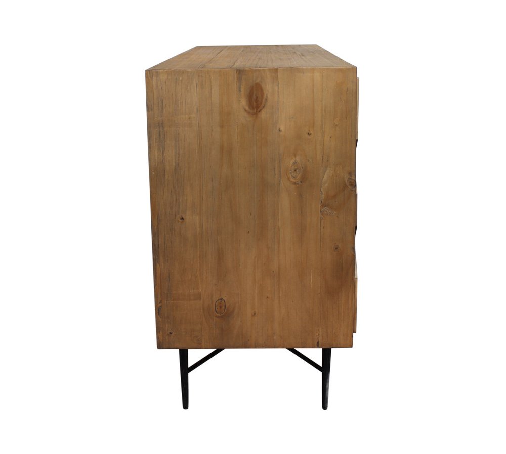 60" Natural Solid Wood Six Drawer Double Dresser