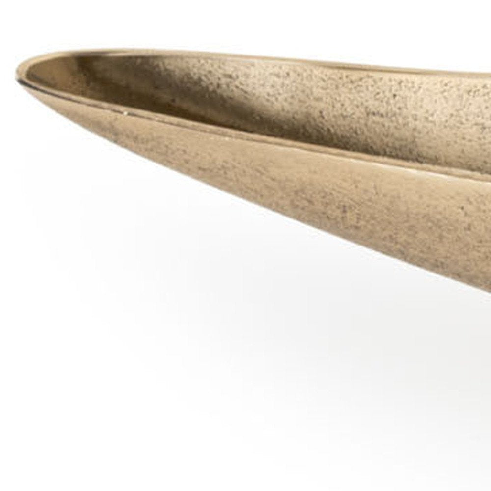 40" Gold Boat Metal Vanity Tray