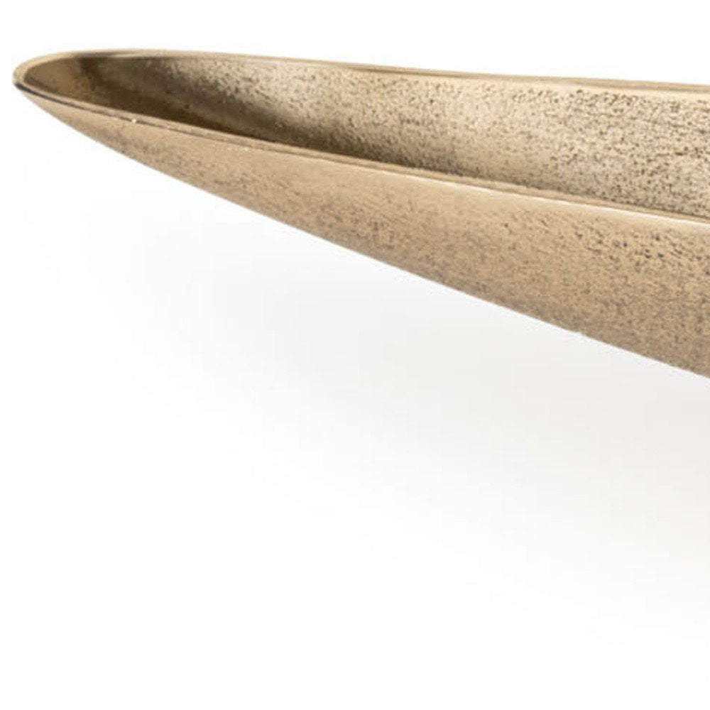40" Gold Boat Metal Vanity Tray