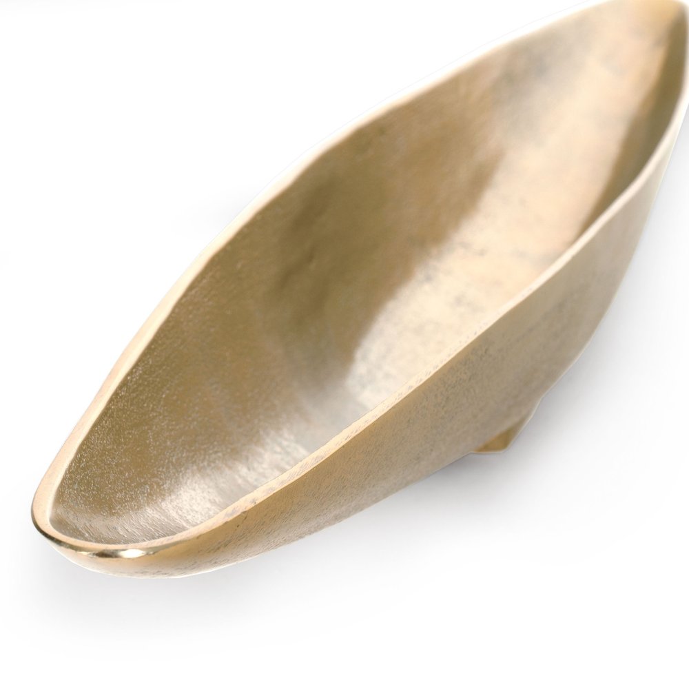 40" Gold Boat Metal Vanity Tray