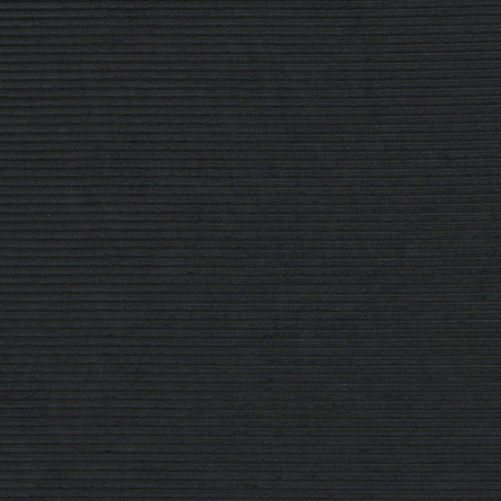 Black Ribbed Texture Velvet Upholstered King Bed Frame