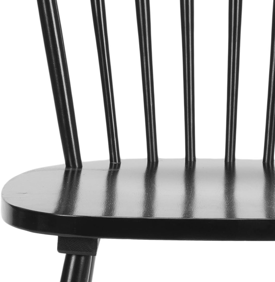 Parker Spindle Windsor Set of 2 Dining Chair, 17, Black
