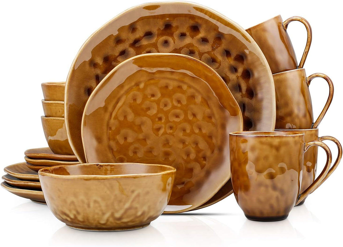 Stone Lain Constance 16-Piece Dinnerware Set Porcelain, Blue
