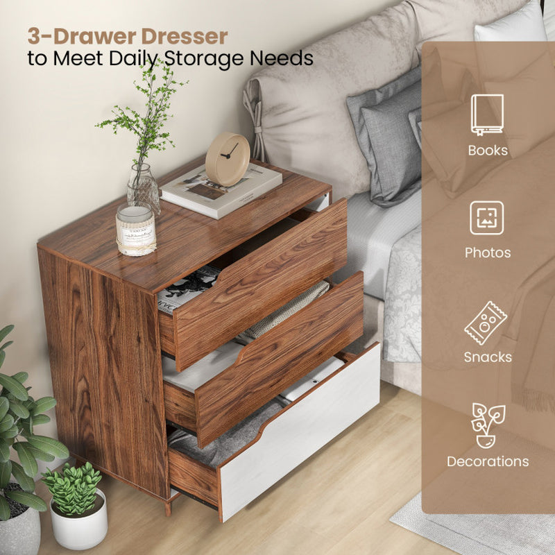 Rustic Farmhouse Wooden Storage Dresser for Bedroom Living Room