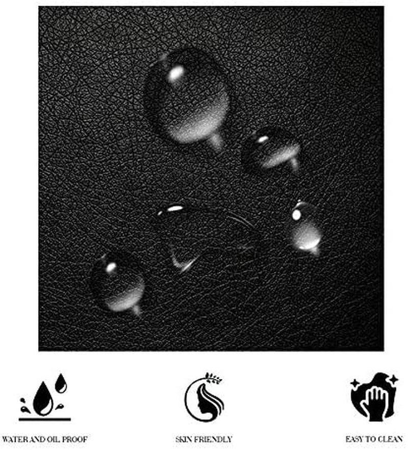 Black King Faux Leather Upholstered Platform Bed Frame W/ Iron Piece