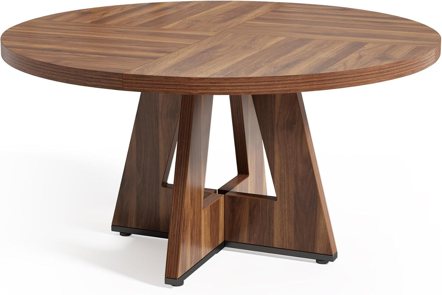 round Dining Table for 4-6 People, 47 Inches Dining Room Table with