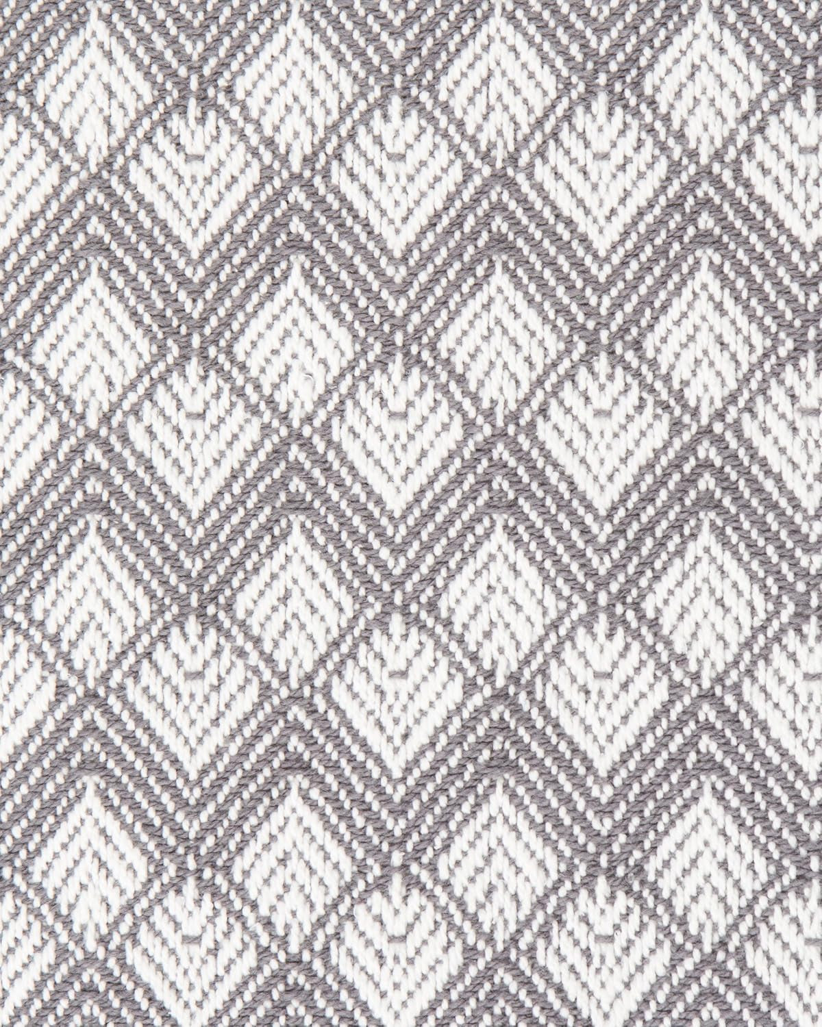 Placemats Set of 4, Woven Cloth Placemat Set, 14X19 In, Gray Boho Place Mats for Kitchen or Dining Table, Washable Cotton Table Mats