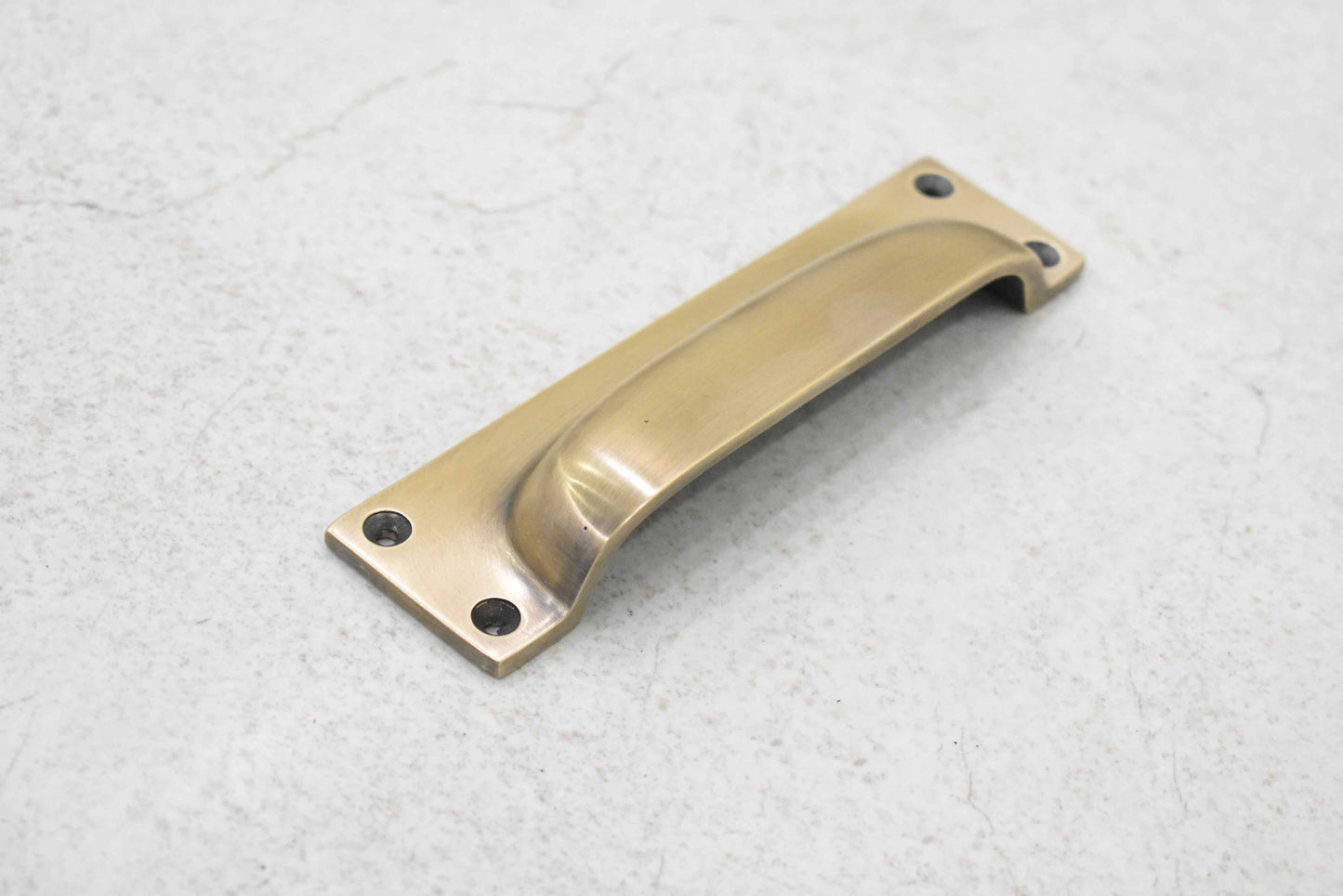 4" Rectangle Bin Pulls - Antique Brass