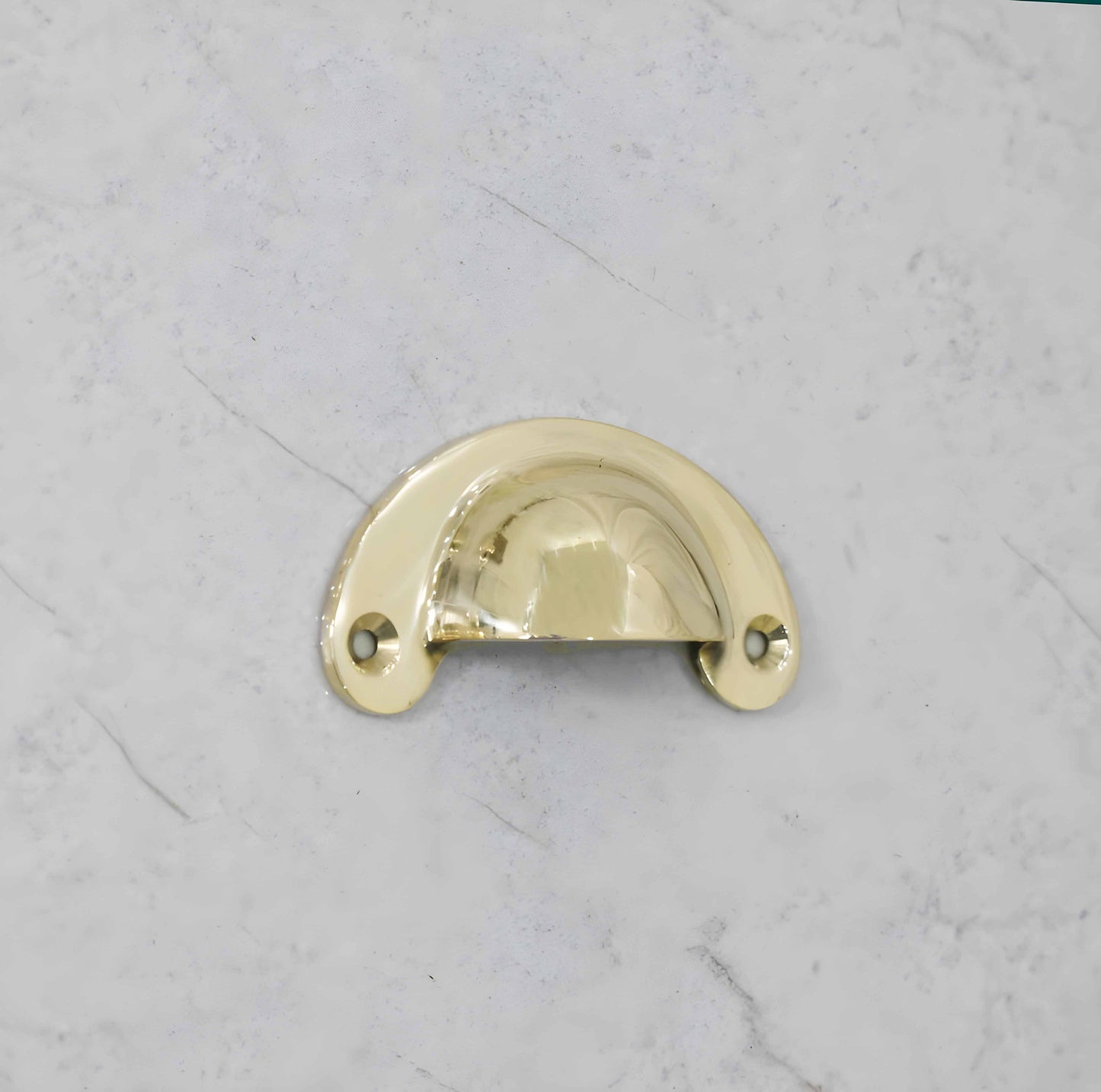 3" Victorian Bin Pulls - Unlacquered Polished Brass