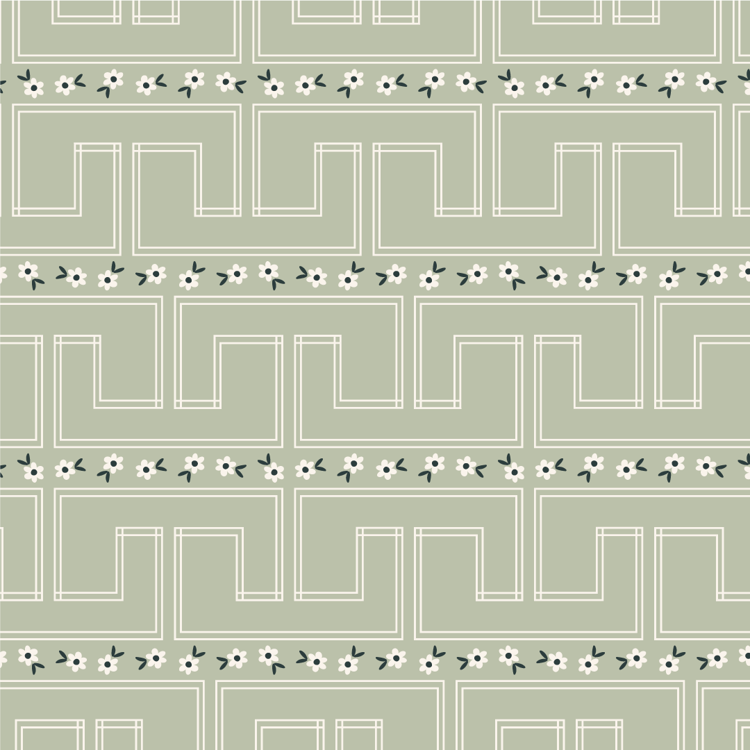 Geometric Floral Wallpaper