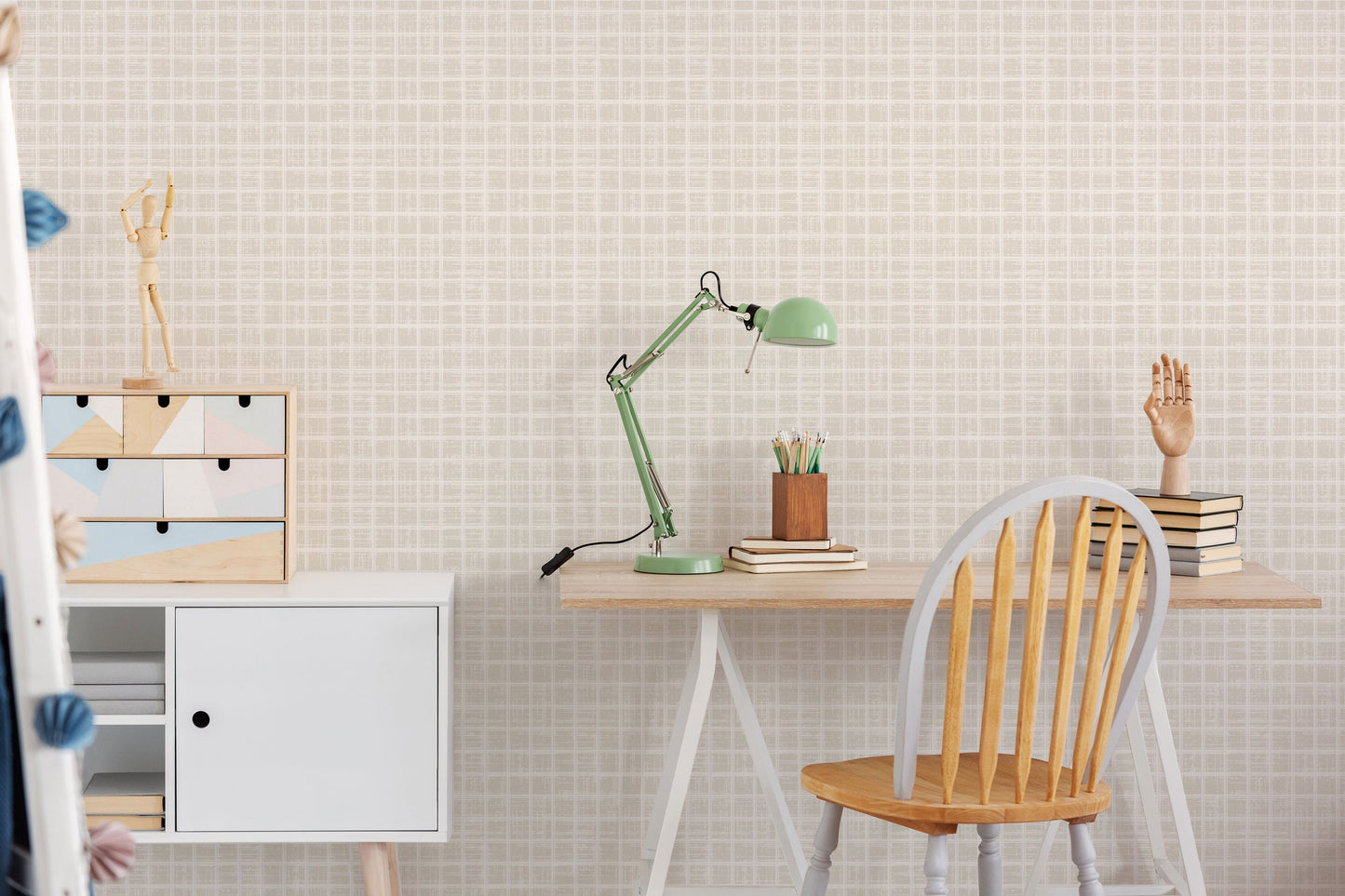 Edith Wallpaper (Taupe) from The Haven Collection