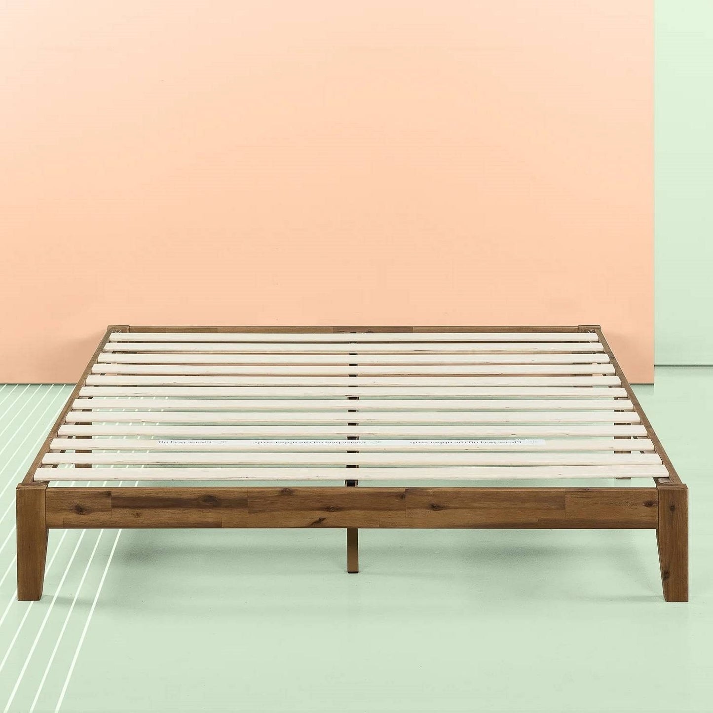 King Simple Modern Solid Wood Platform Bed Frame - 700 lb. Weight