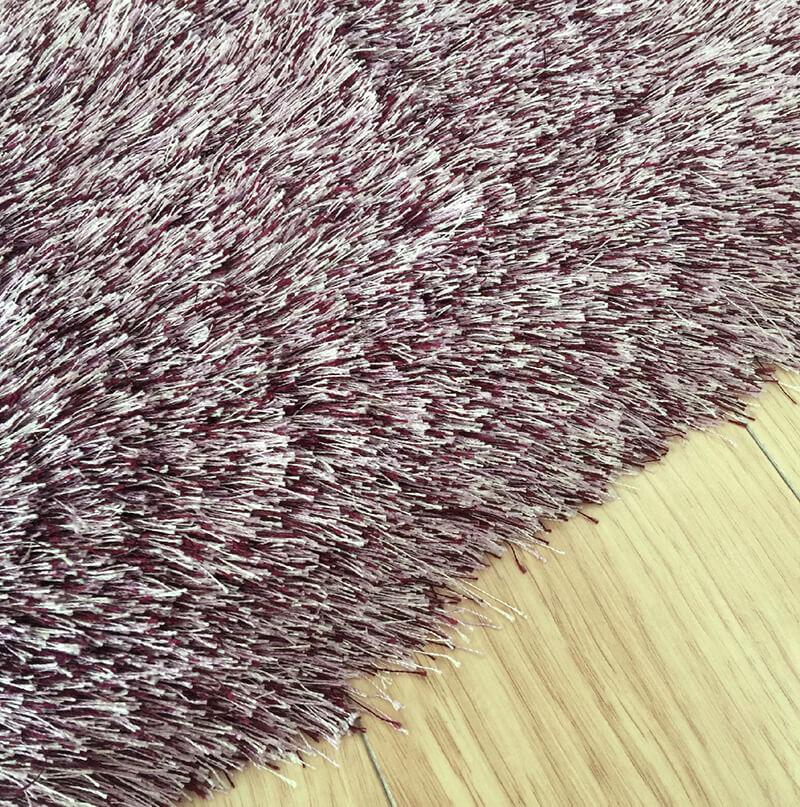 Coral Rosemary Lavender Shag Area Rug - Fancy Collection