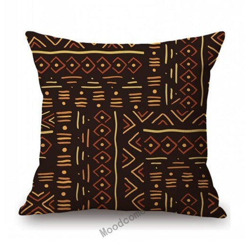 African Geometric Tribal Mud cloth Cushion Cover