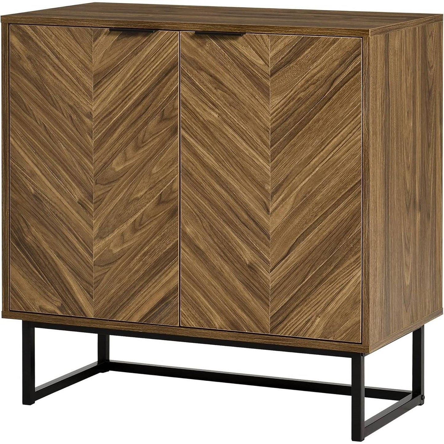 Modern Entryway Sideboard Buffet Dining Storage Cabinet in Walnut Wood