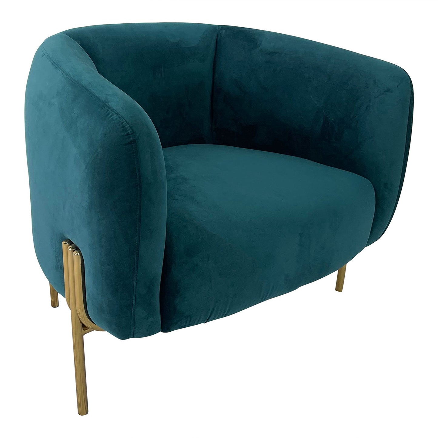 Navy Teal and Gold Chair