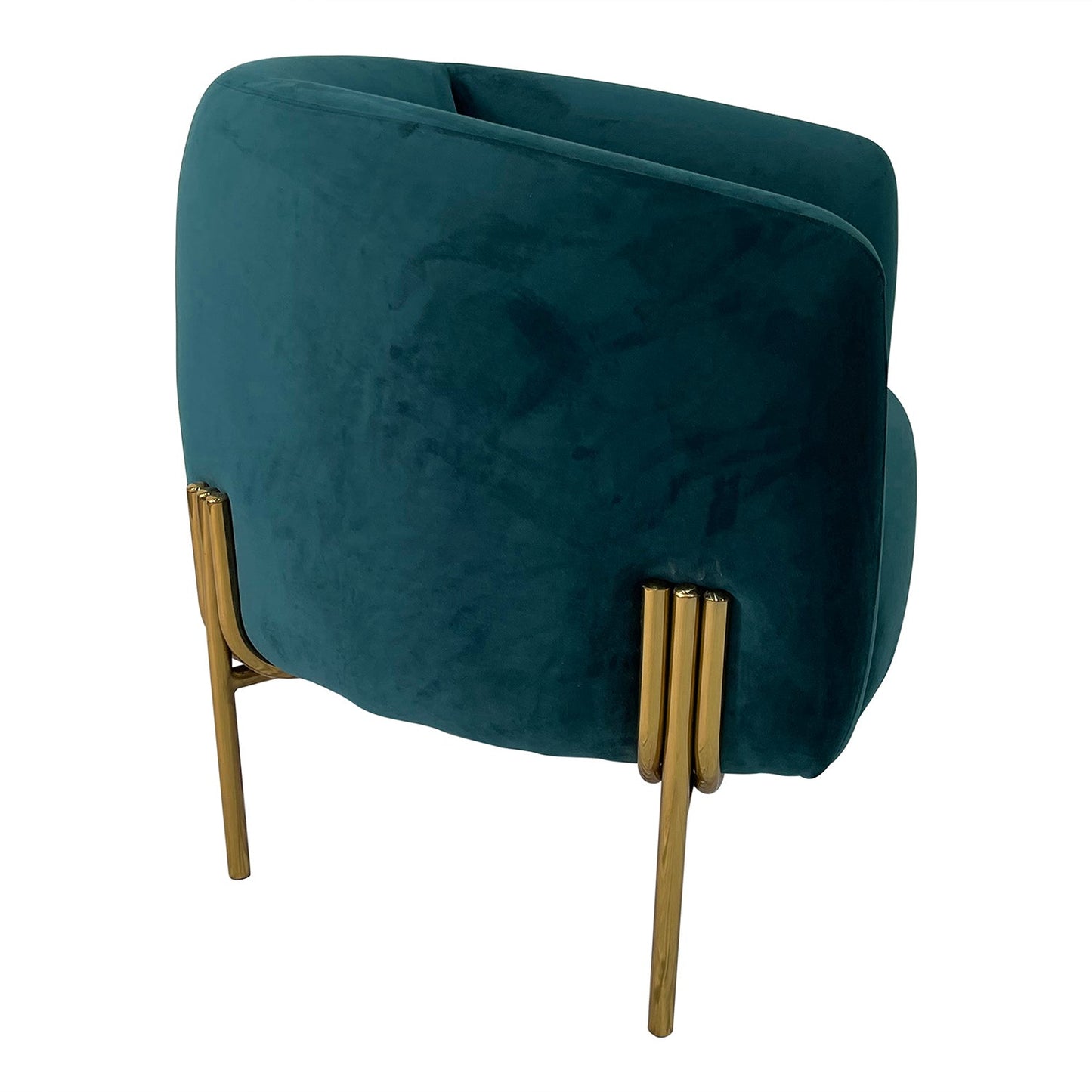 Navy Teal and Gold Chair