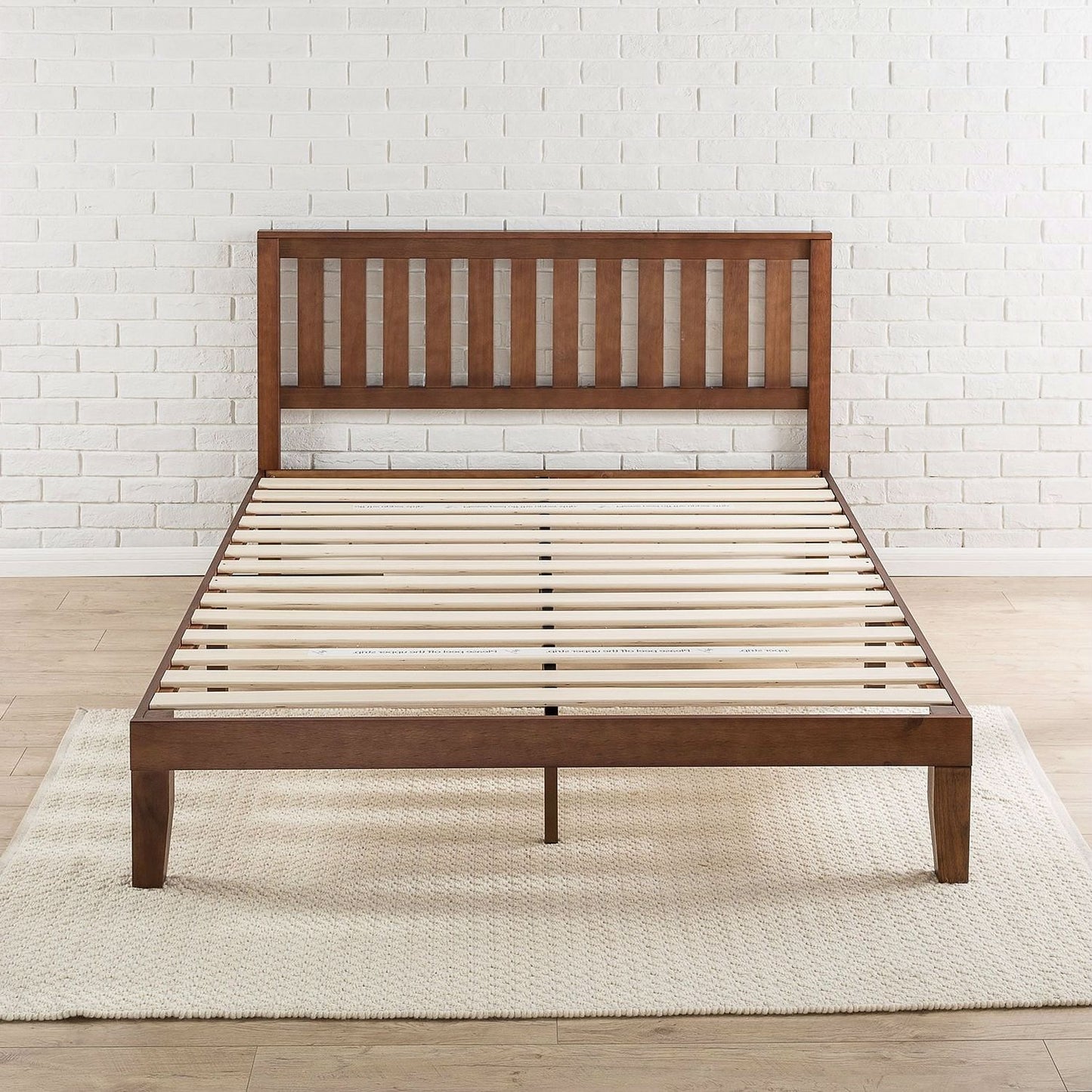Queen size Mission Style Solid Wood Platform Bed Frame with Headboard