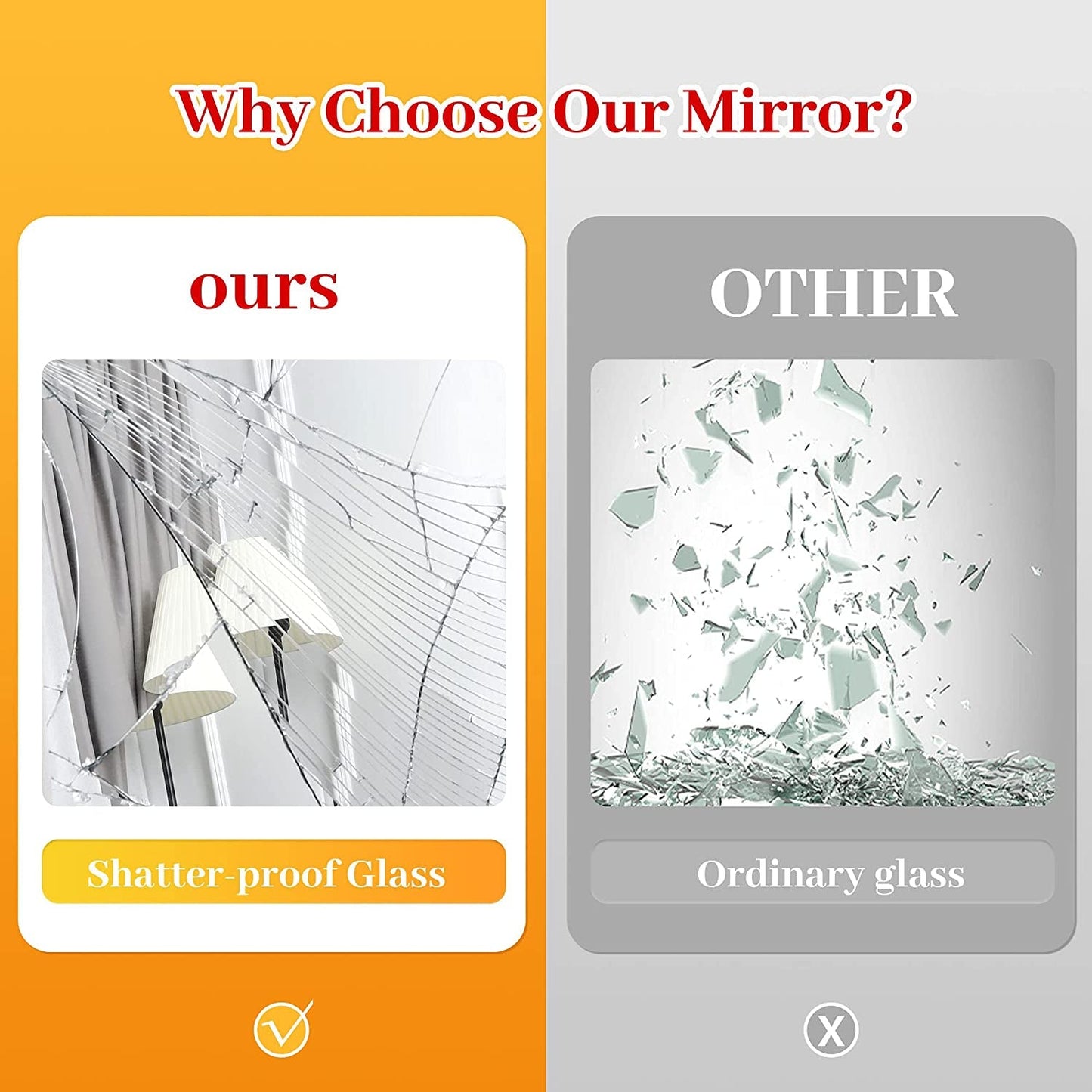 Arched Full Length Mirror, Gold Frame