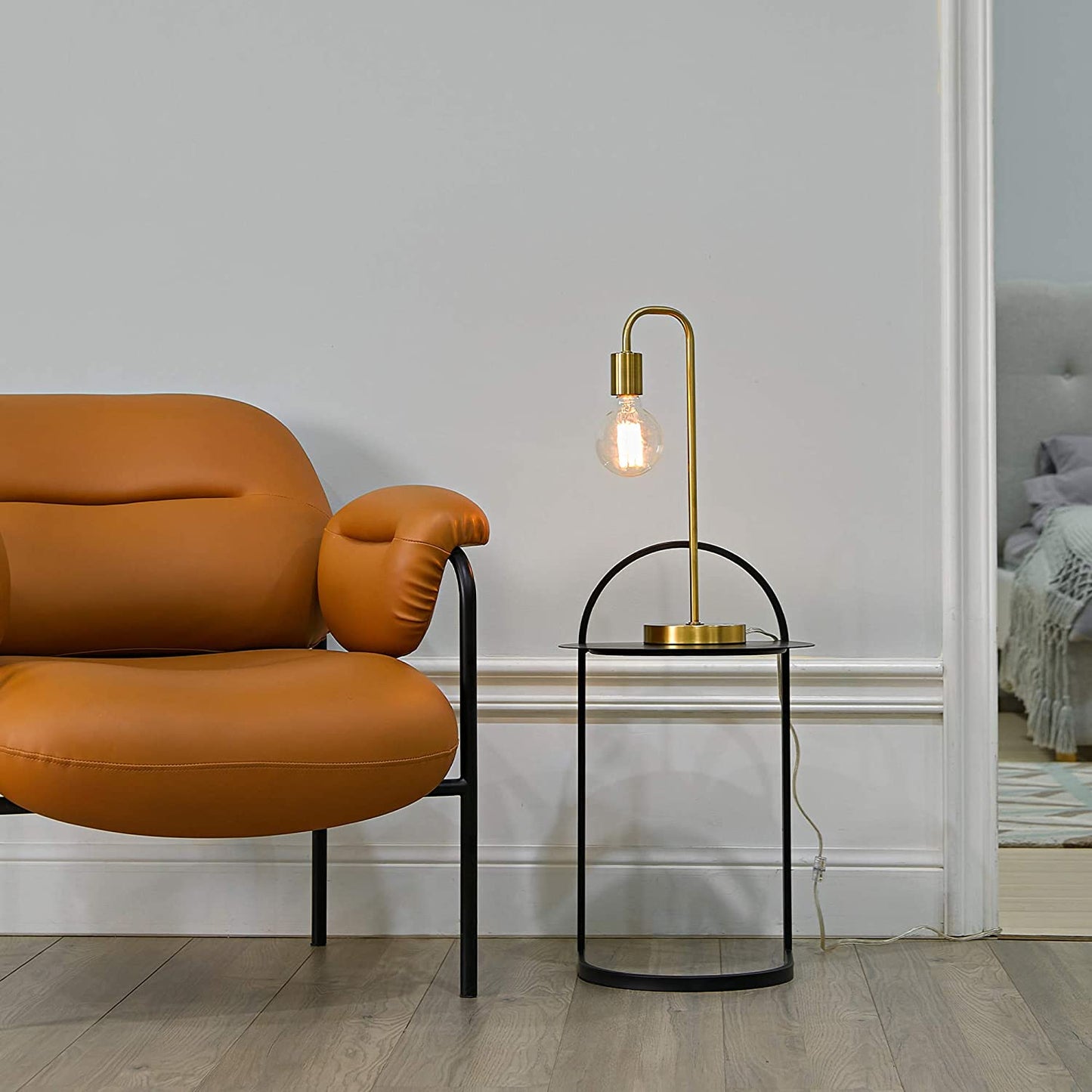Globe Electric 67433 18" Table Lamp, Matte Brass, Table Lamp for Living Room, Home Décor, Lamps for Bedrooms, Room Décor, Nightstand, Home Improvement, Reading Lamp, E26 Base Socket, Home Décor