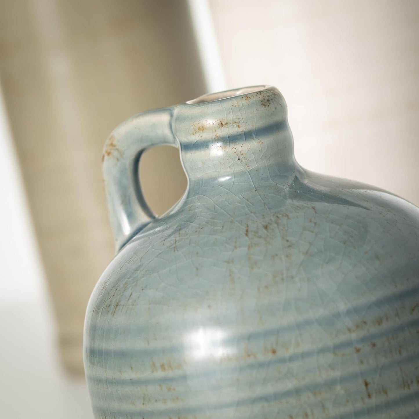Sullivans Ceramic Jug Vase Set, Farmhouse Decor, Kitchen, Bedroom, Office, Living Room, Bathroom, & Coffee Table Centerpiece Decorations, Vases for Decor, Mantle & Shelf (CM2431)