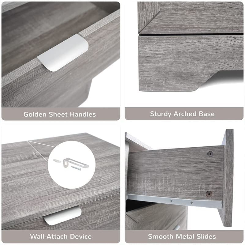 4-Drawer Farmhouse Dresser, Wash Grey