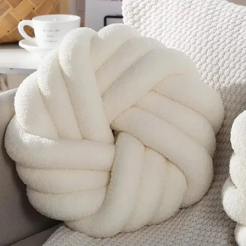 Cushions Living Room Car Decorations Solid Color Decorative Pillows Sofas Bedroom Blankets Knotted Pillows Soft Handmade Chair