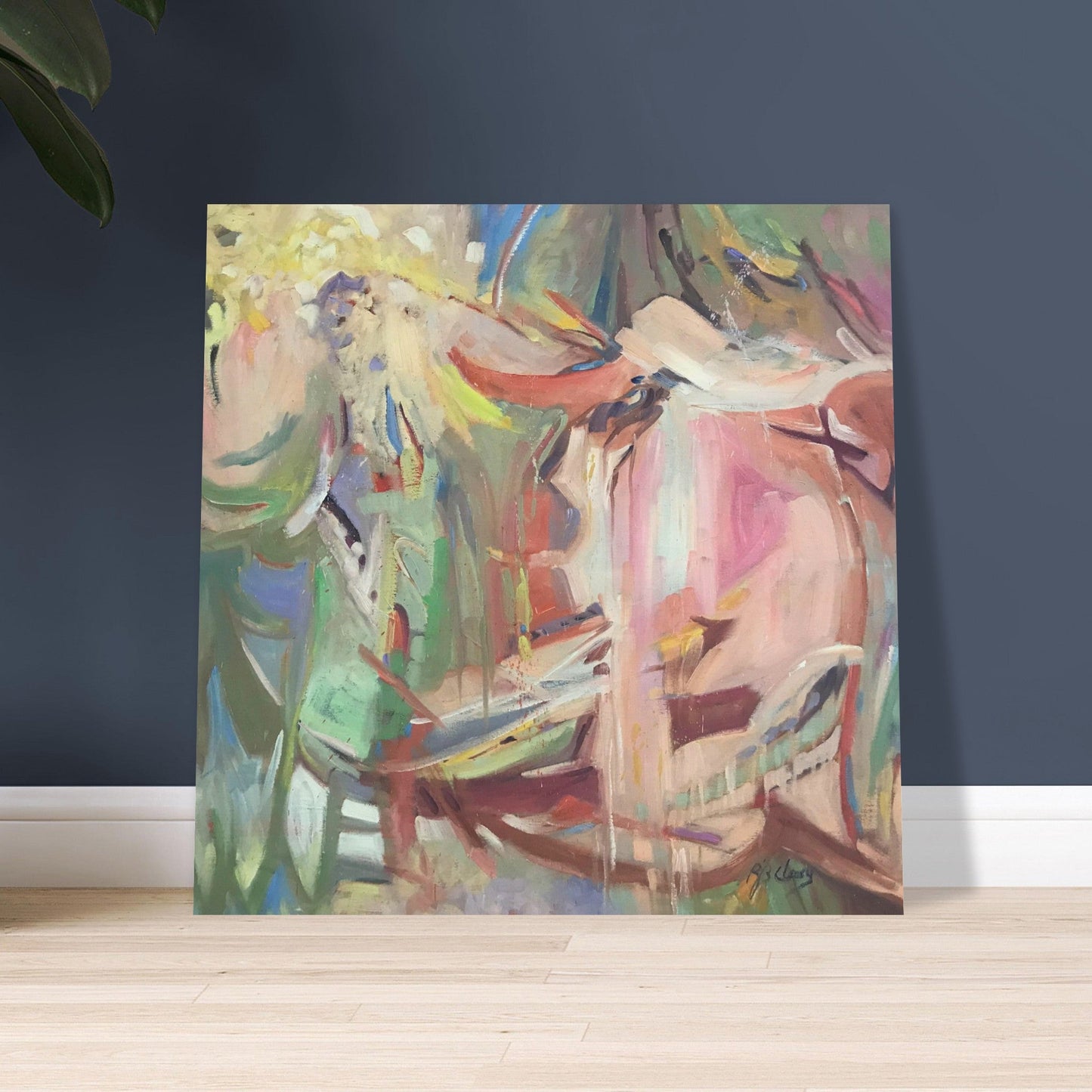 'All Seasons' Abstract I 16x16 Museum-Quality Matte Paper Poster | Original Artwork by American Artist Barbara Cleary