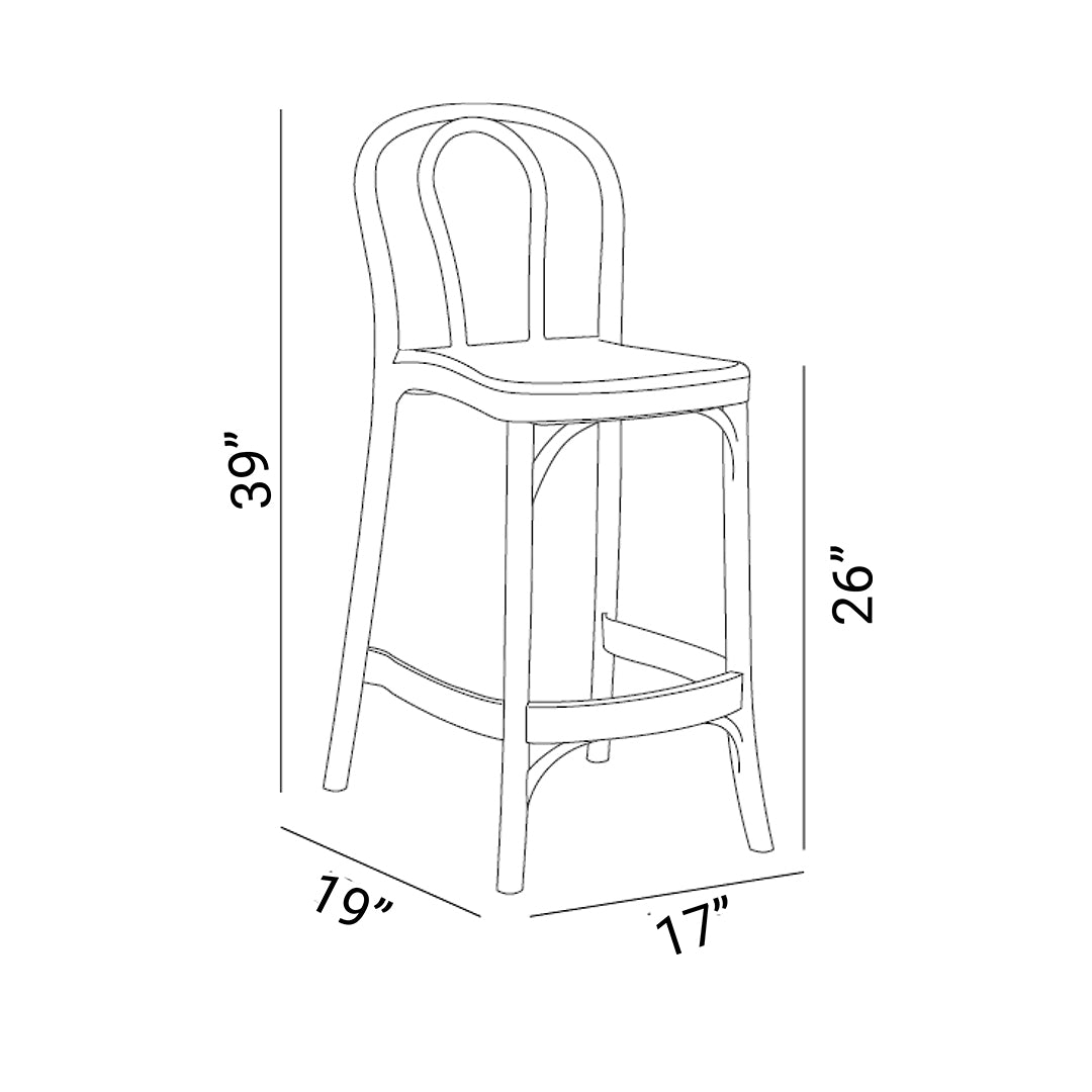 Set of 4 Patio Stool 26" Height - SOHO