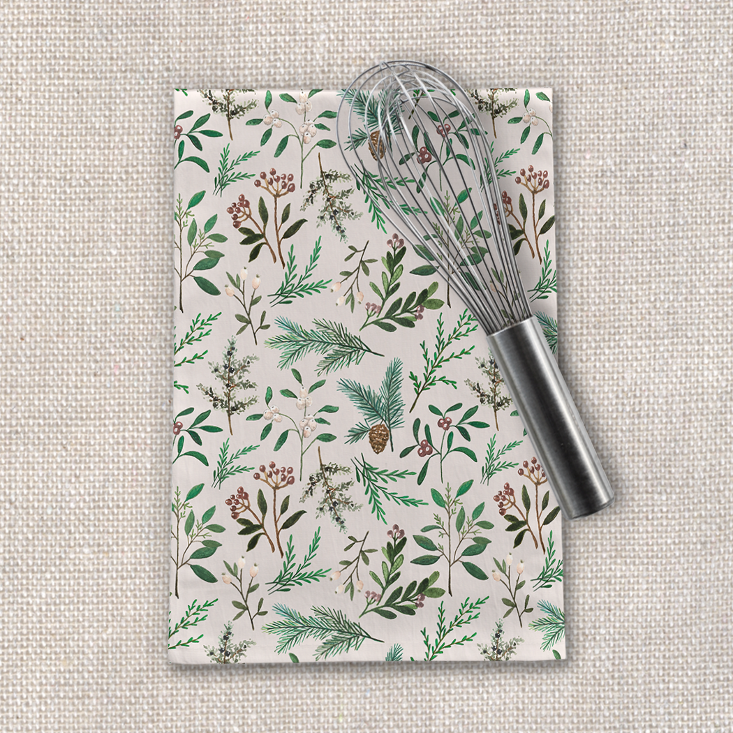 Winter Berry Tea Towel