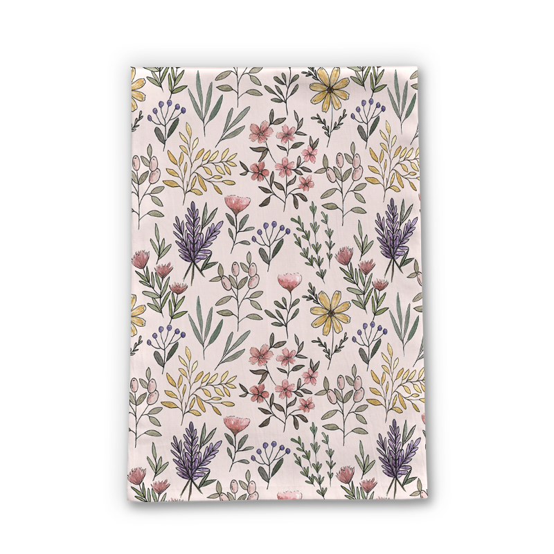 Spring Botanical Tea Towel