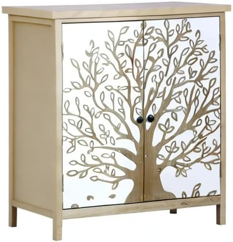 ELONG HOME Accent Cabinet with Doors, Accent Cabinets for Living Room with 2 Tier Shelves