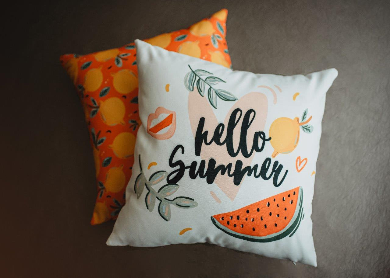 Hello Summer | Swimming | Watermelon | Sunshine | Pillow Cover | Beach
